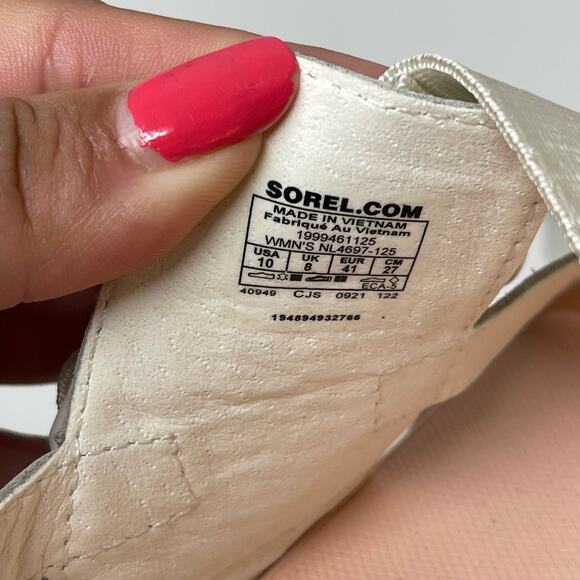 Sorel Sea Salt & Peach Blossom Kinetic Impact Sling Sandal Size 10 Gorpcore WMNS - Picture 4 of 8